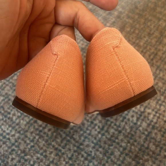 J.McLaughlin Salmon Pink Linen Ballet Pointed Toe Ballet Gale Flats Size 7 NWOB - Picture 8 of 8